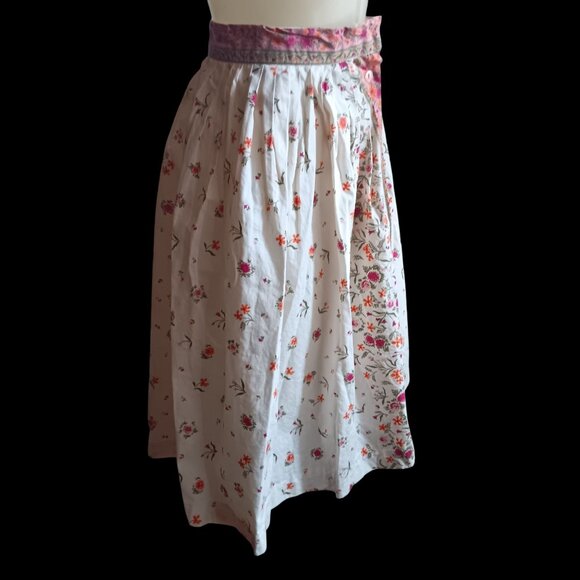 Vintage Women's Skirt 22" 22W 1970's True Boho Midi 1of1 Handmade Pleat Ren Fair - Picture 3 of 6